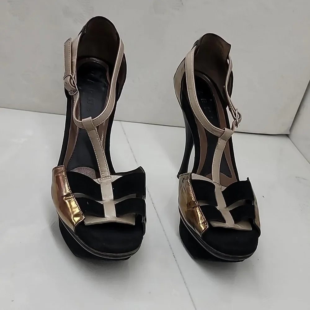 Marni Suede T-Strap Sandals Size 37